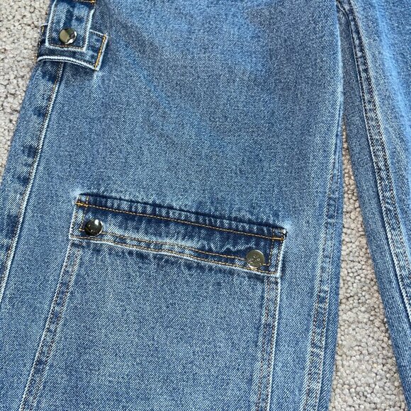 LIQUID LAGOON Y2K WIDE LEG DENIM JNCO STYLE  HEAVY BAGGY SKATER JEANS 30/32 - Picture 6 of 14